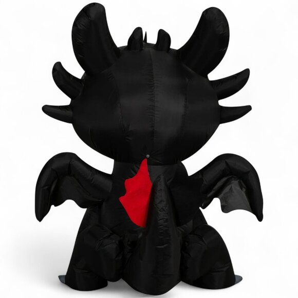 Toothless Light Up Halloween Airblown Inflatable 4.2' How To Train Your Dragon - Picture 4 of 6